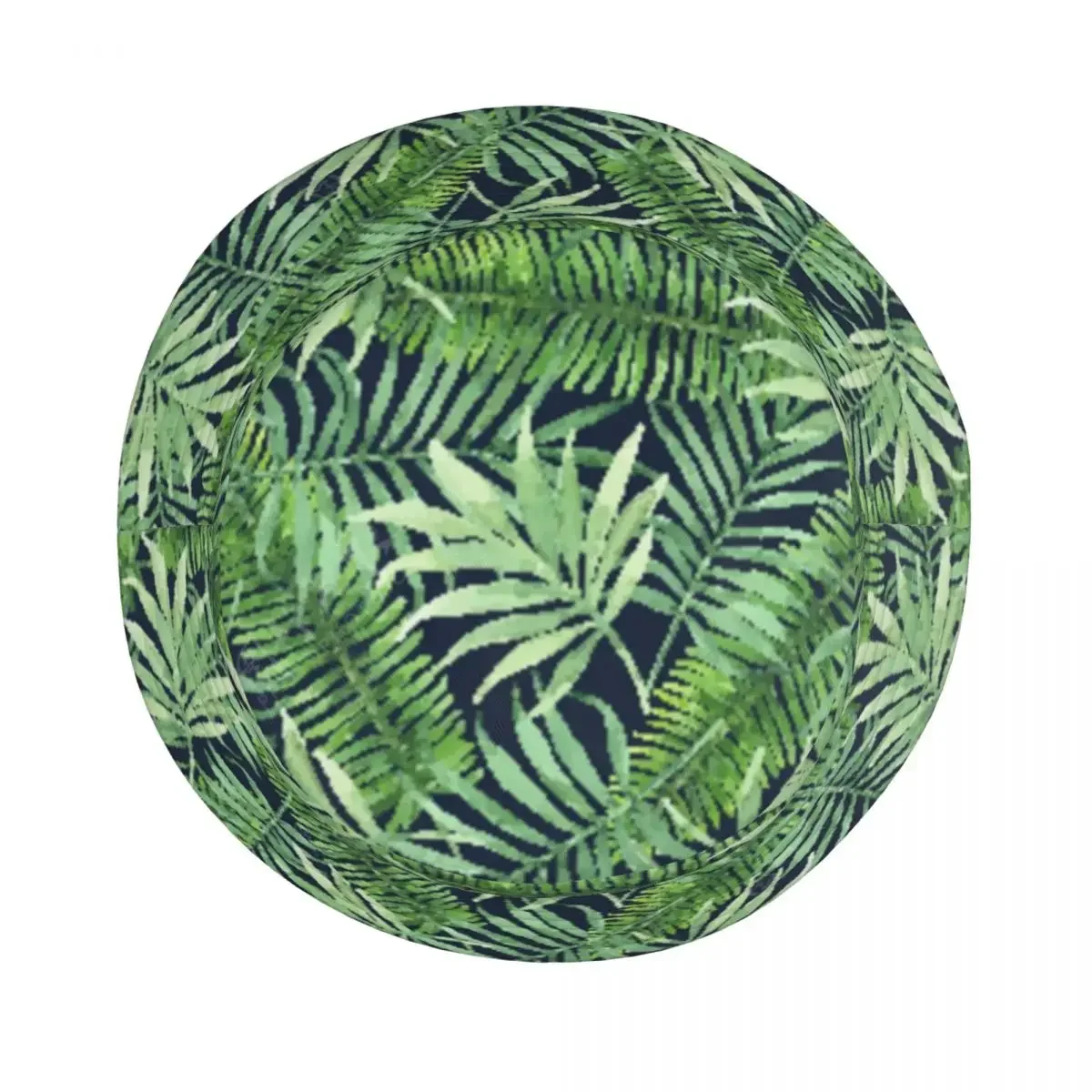 Панама с зелеными листьями для мужчин и женщин забавные кепки в тропическом