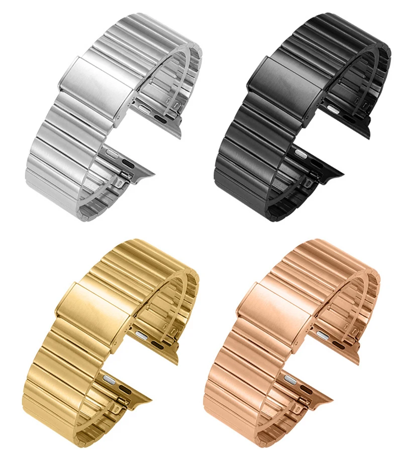 

Ремешок для Apple Watch Band 45 мм 44 мм 42 мм, металлический браслет из нержавеющей стали для Iwatch series 8 7 6 SE 5 4 3