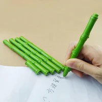 12 pcs bamboo shaped black gel pen writing pen signature business school office supply student stationery signature pen cartoon