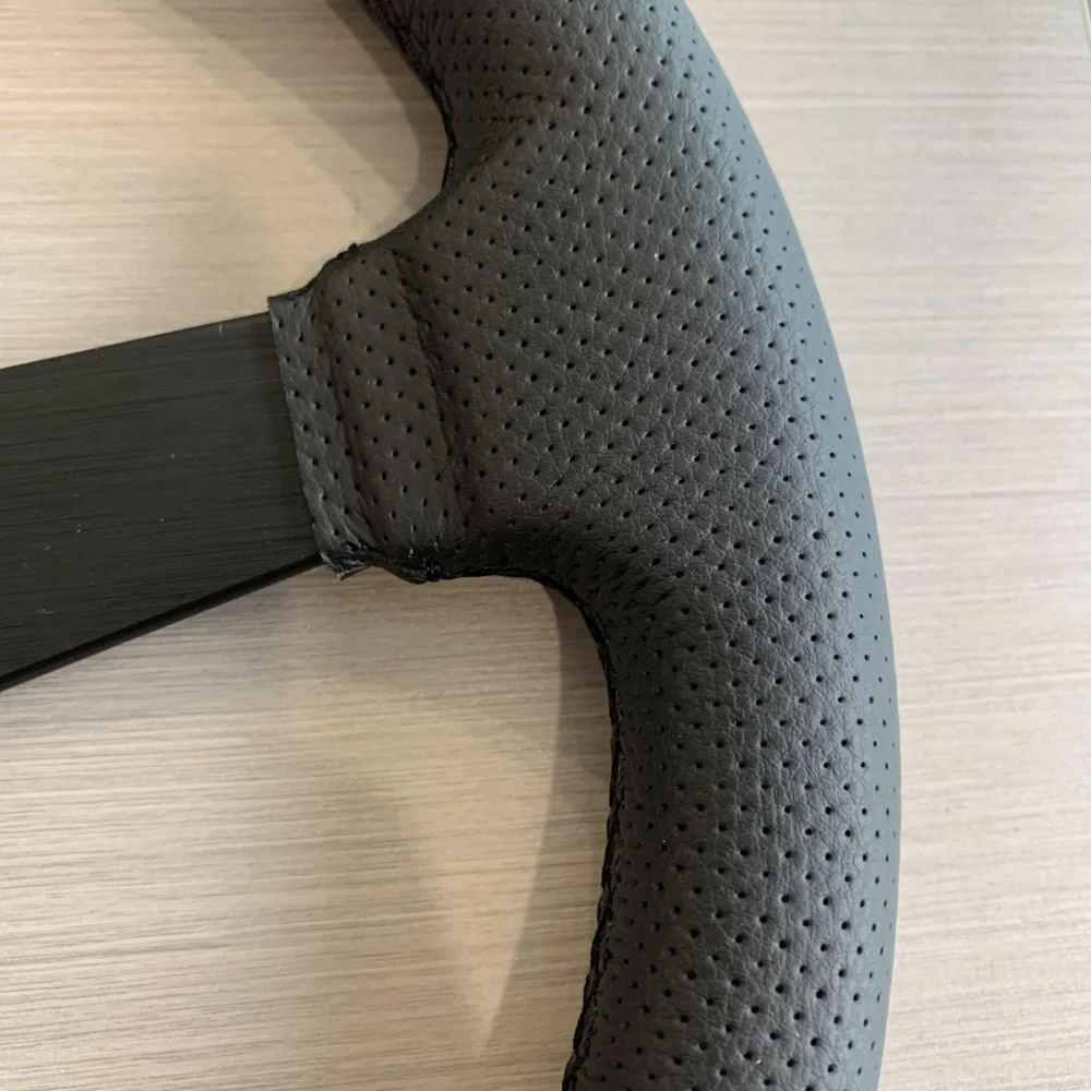 Авто рулевое колесо из микрофибры с черной подставкой TIYPEOR 345 мм