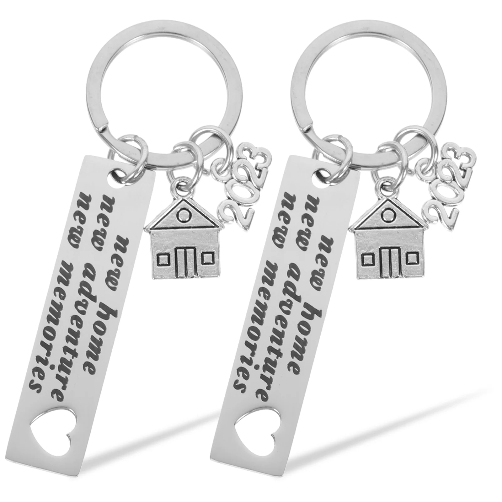 

2 Pcs Lady Gifts New Adventures Keychain Our First Home Keychains Women 2023 Funny Friend Couples Pendant Housewarming