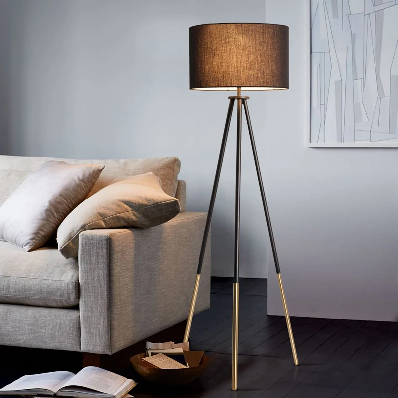 

Nordic Floor Lamp Modern Iron Tripod Floor Lamps For Living Room Bedroom Study Home Decor Light Remote Dimming E27 Standing Lamp