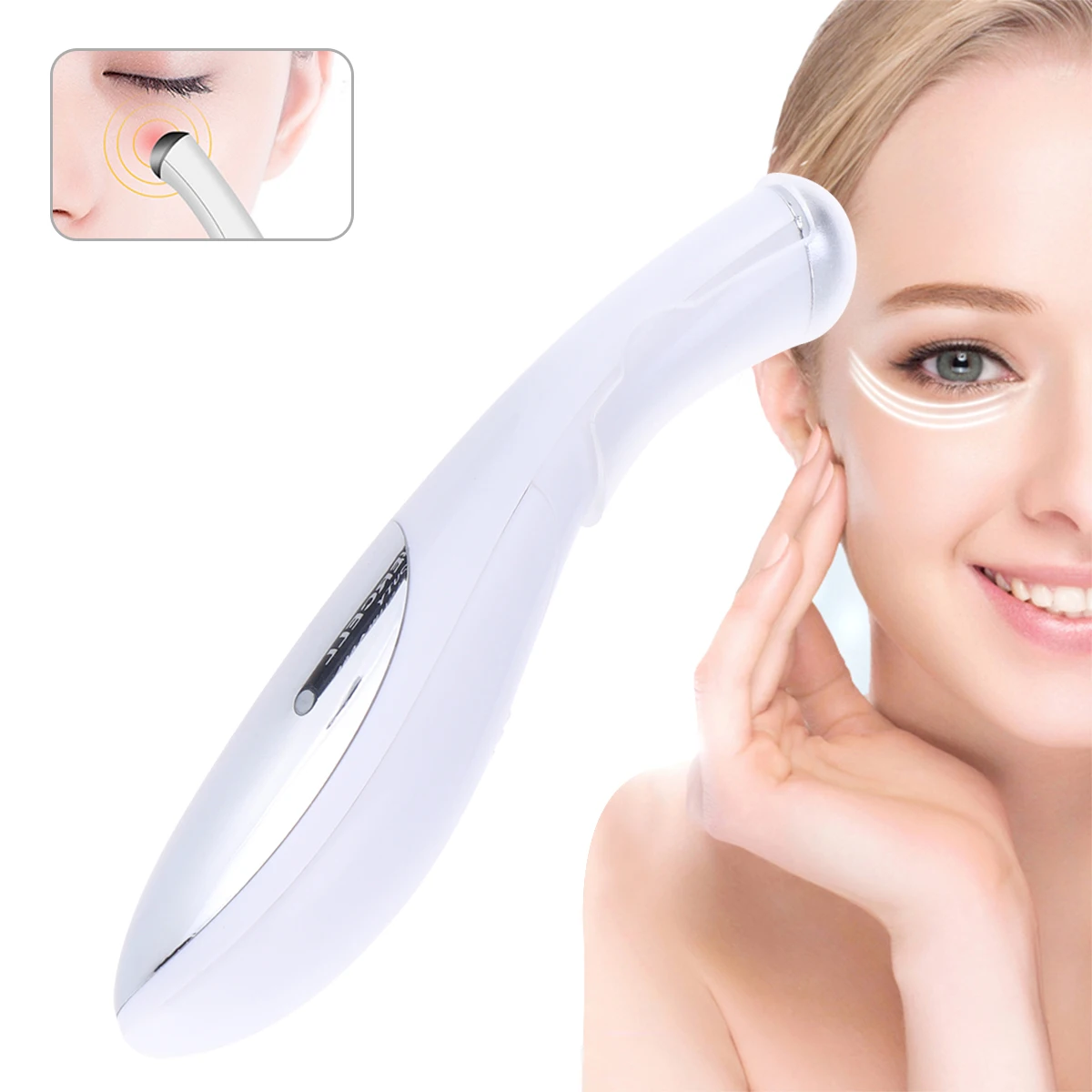 

Facial Massager Eye Massage Pen Eye Wrinkle Removal Electronic Beauty Vibration Handle Beauty Device Pink white