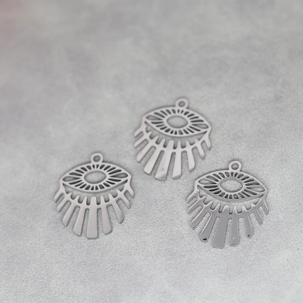 

3pcs/Lot Stainless Steel Demon Eye Pendant Accessories For Fashion Jewelry Making DIY Handmade Craft