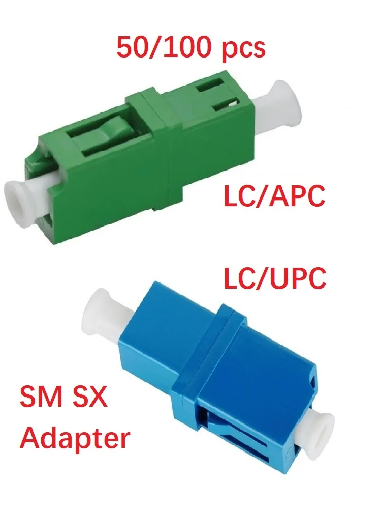 

Fiber Optic Connector Adapter 50/100Pcs LC/UPC APC Optical Adaptor SM Flange Single-mode Simplex Coupler Patch Cord