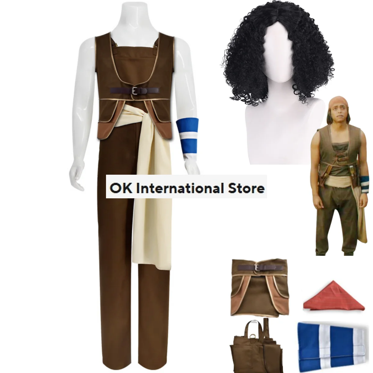 Костюм для косплея Usopp Sogeking парик прямых трансляций ромперы Униформа полный