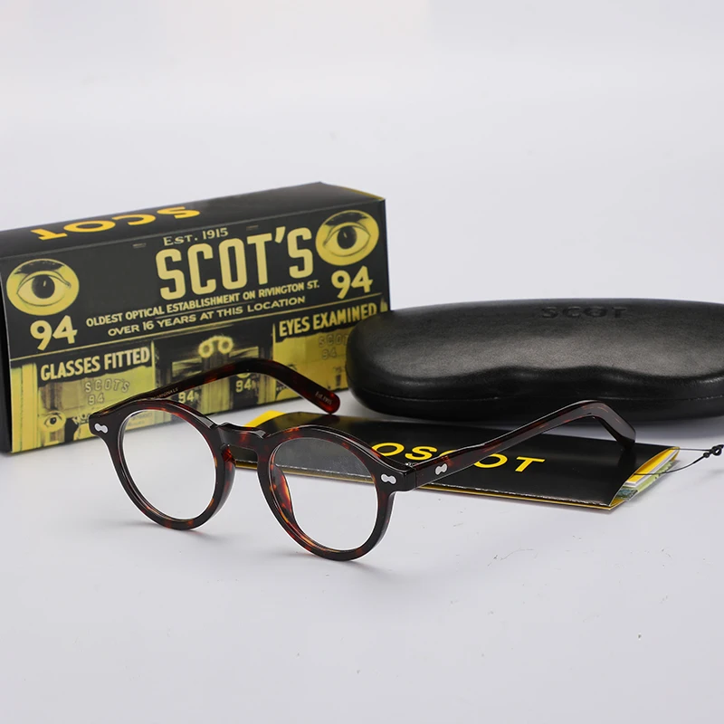 Eyeglasses Men Johnny Depp Lemtosh Optical Glasses Frame Women Round ZOLMAN Computer Goggles Brand Vintage Acetate With Box