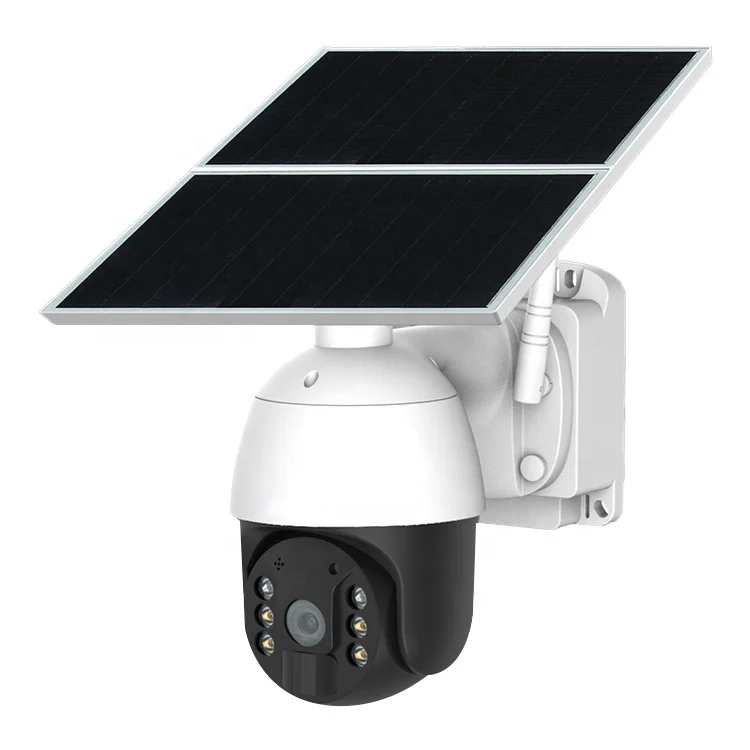 

4G Outdoor Outdoor Solar PTZ Camera Security CCTV Cameral Powered Full 1080P 4G SIM Card Version Camera Rechargeable Battery