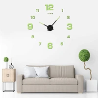 2022 diy luminous wall clock 47 inch frameless accurate timing silent mural clock bedroom living room office decoration