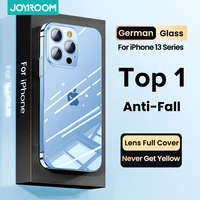 joyroom case for iphone 13 12 pro max back pc eadge silicone shockproof full lens protection cover for iphone 13 transparent