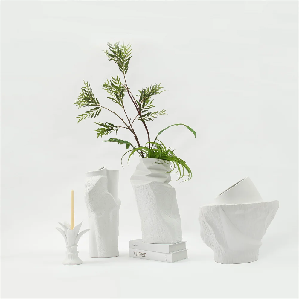 

modern zen style living room hallway decoration rockery ceramic vase