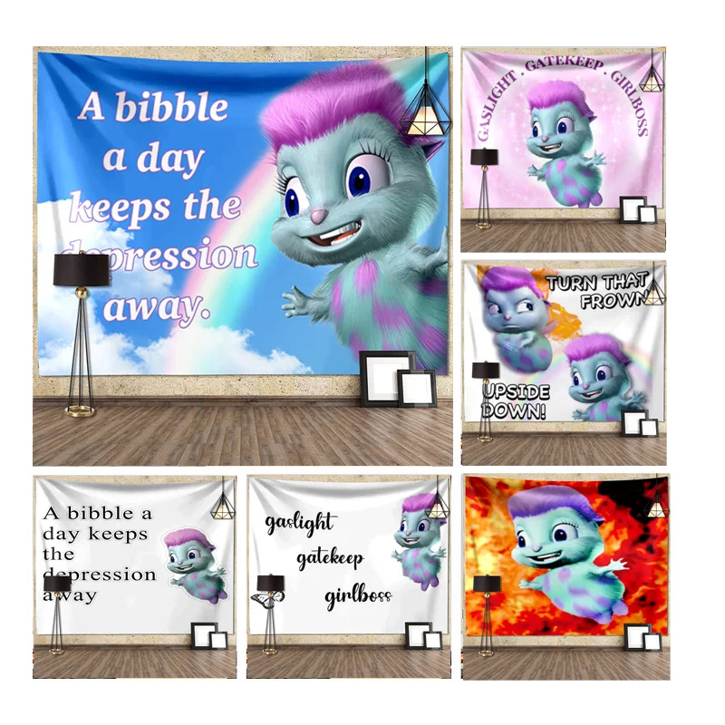 

Very Funny Pattern Tapestry Hanging Wall Fabric Cartoon Bedroom Decoration Aesthetic Background Cloth Suitable for Living Room