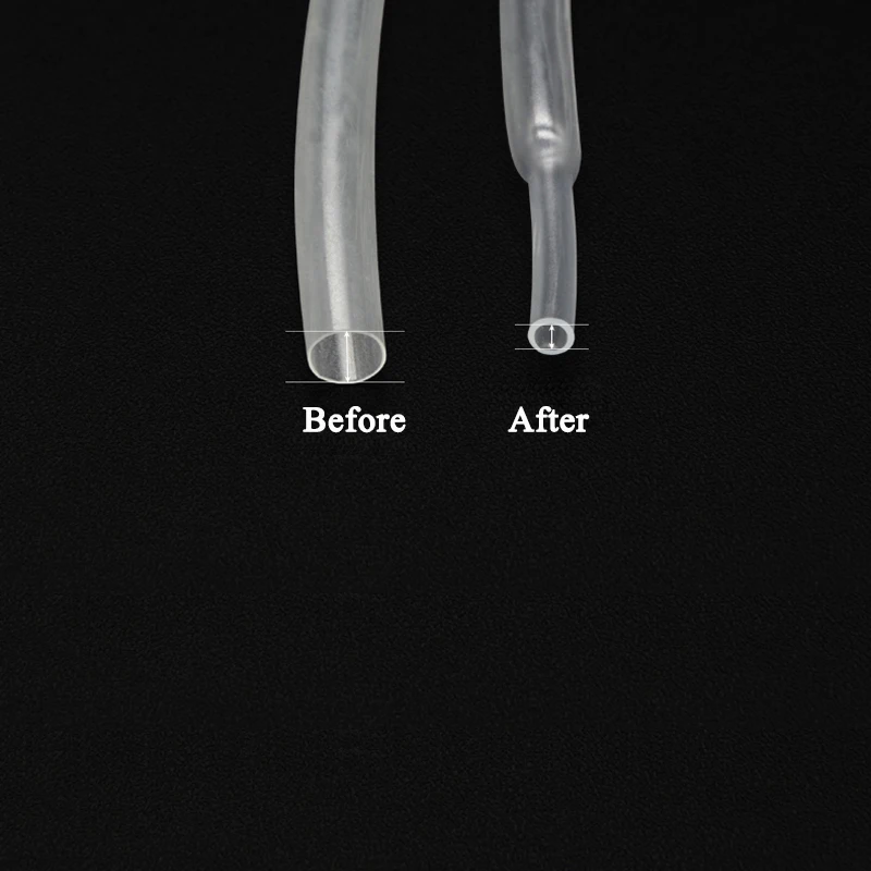 Прозрачная термоусадочная трубка 1 метр труба 2:1 полиолефин изолированная