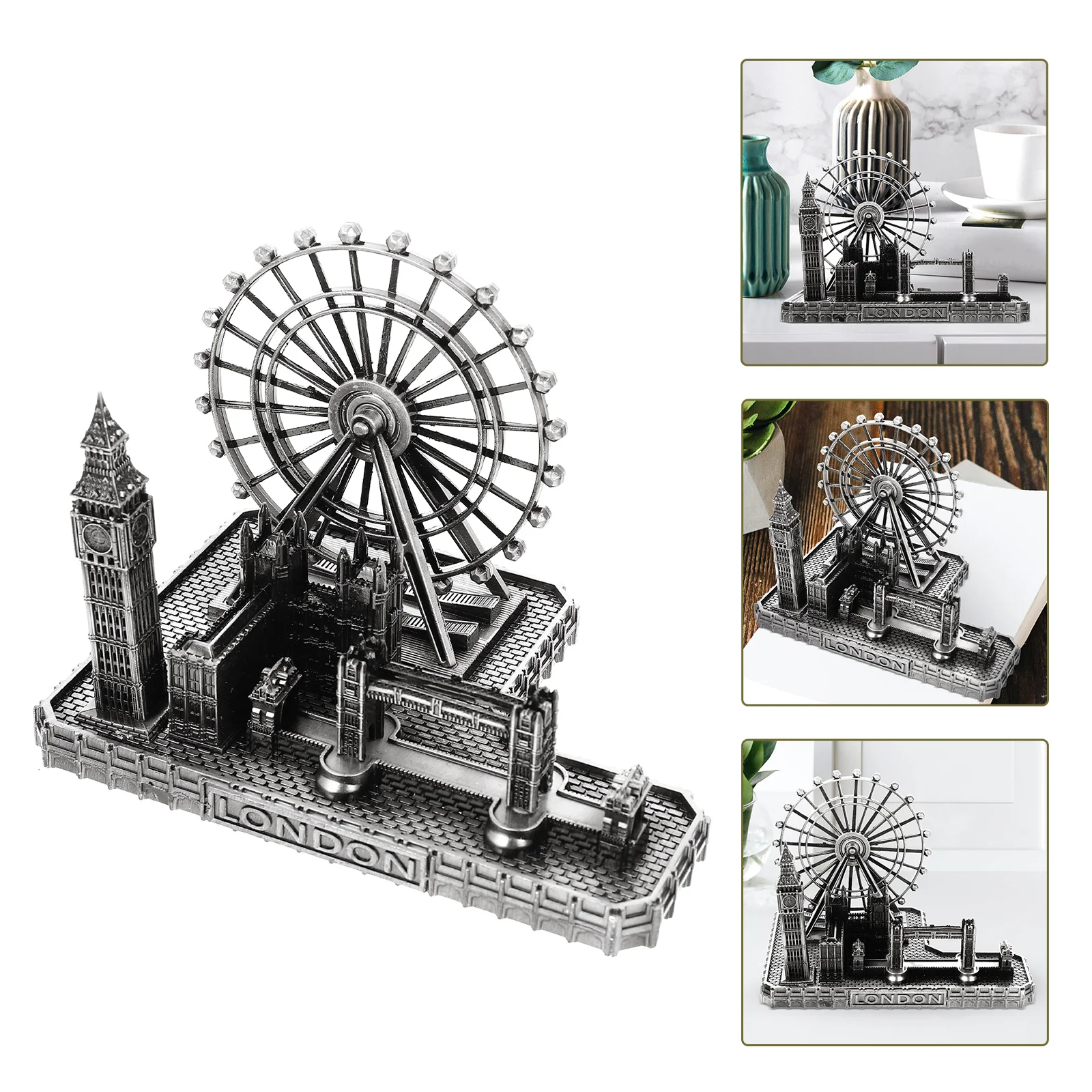 

Metal London Ornaments City Architectural Model Unique Craft Home Accents Decor Buildings Decoration Style Decorations Big ben
