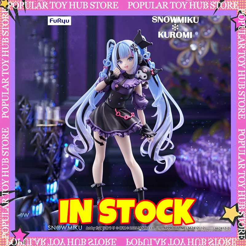 Фото Новинка в наличии: 100% Оригинальная фигурка Furyu Hatsune Miku Kuromi Trio Try IT, аниме-фигурка, модель, игрушка, подарок №1