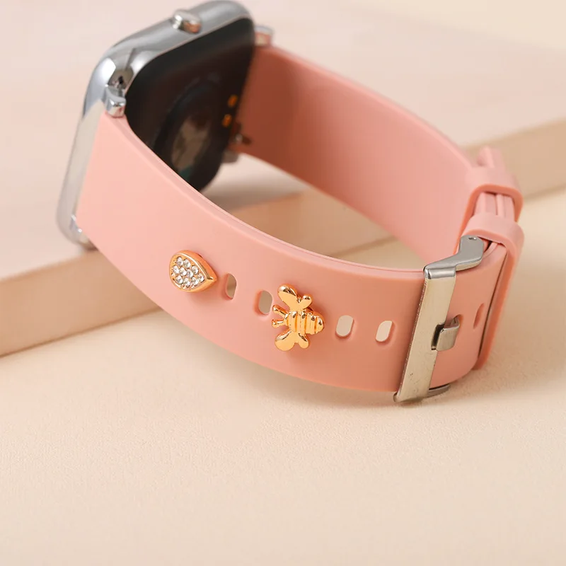 

NEW Alloy Insect Bee Decorative Paw Nails Buckle for Apple Watch Band Charm Metal Rivet Accessorie for Iwatch Silicone Strap