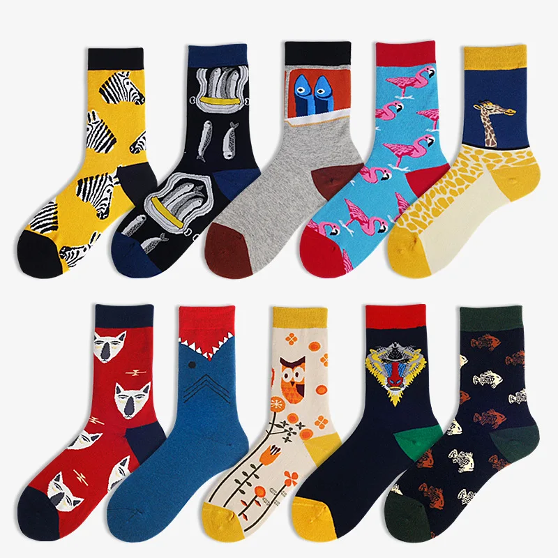 

Необычные цветные спортивные чулки с рисунком, Индивидуальные Дизайнерские повседневные Популярные Дышащие Необычные Хлопковые женские носки