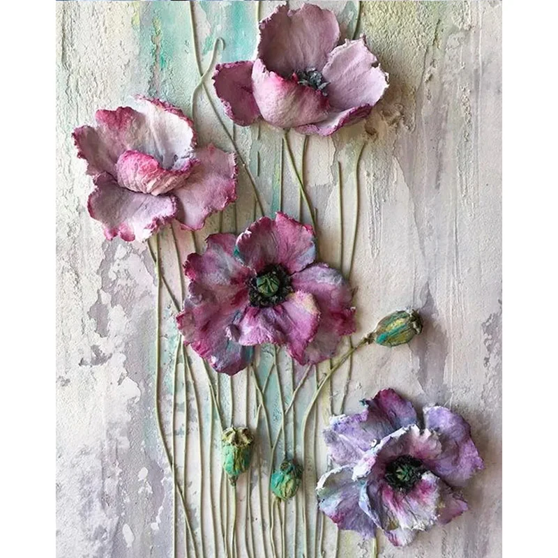 

Colorful lotus 5D Diamond Painting Drill Square Animal 5D Diamond Embroidery Rhinestone abstract flower Picture Mosaic