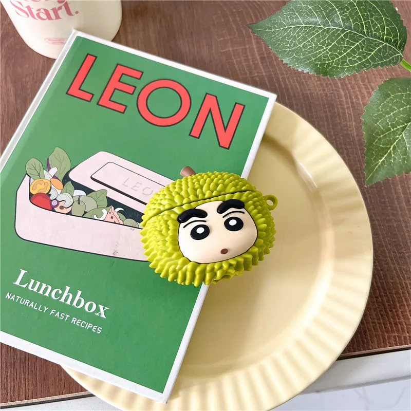 Crayon Shin-chan для Apple AirPods 1 2 3 4 Pro чехол с рисунком дуриана силиконовый защитный