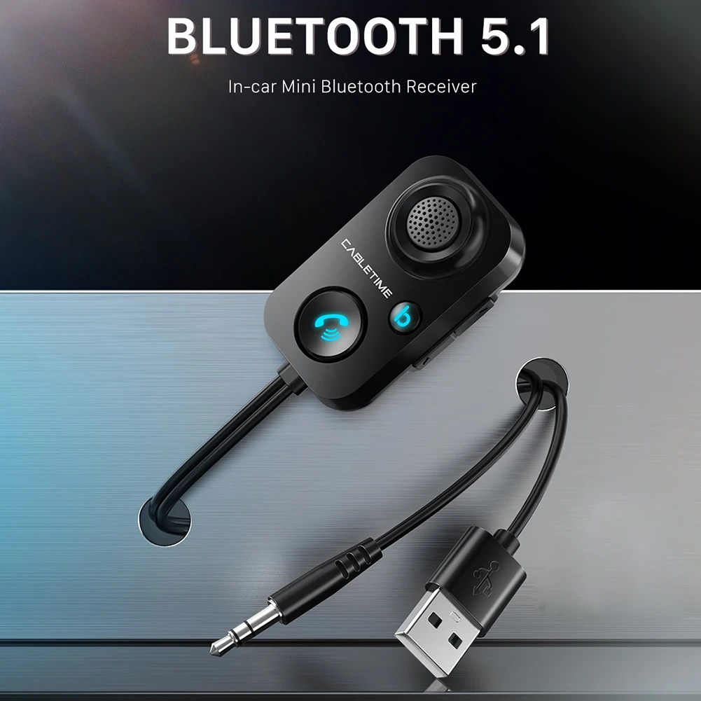 

Автомобильный Bluetooth-приемник 5,0 AUX аудио USB 3,5 мм FM-плеер беспроводной адаптер для громкой связи автомобильный усилитель динамик наушники