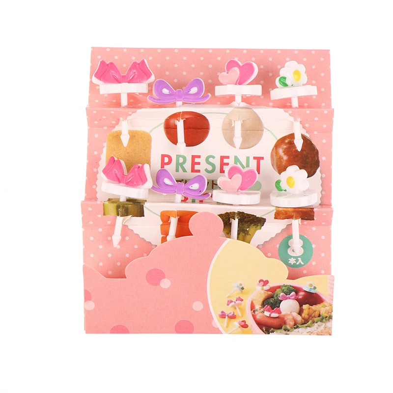 1 комплект пластиковая вилка для фруктов с мультяшными животными