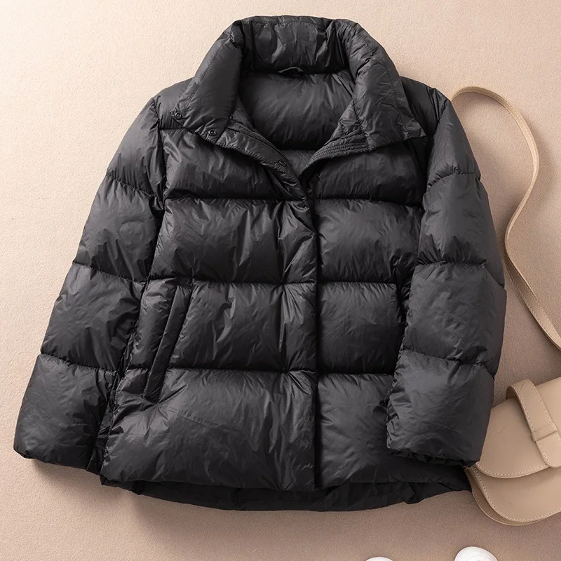 Short Down Jacket Women New Winter Coat Autumn and Winter Casual Stand Collar Coat for Warmth