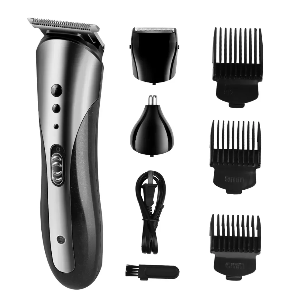 

3 In 1 Rechargeable Hair Clipper For Men Waterproof Wireless Electric Beard Shave Nose Ear Shaver Hair Trimmer Tool Foradults