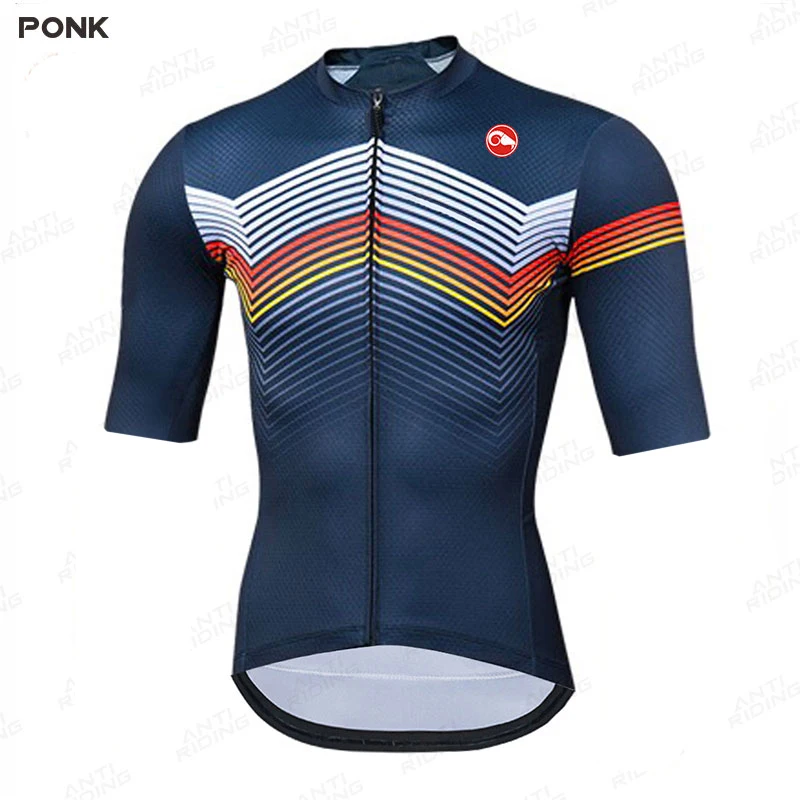 

2022 Hot 2022 Summer Bike Shirt Men's Cycling Jersey Short Sleeve Sportswear Clothing Road Bike Jersey Maillot Ciclismo Hombre