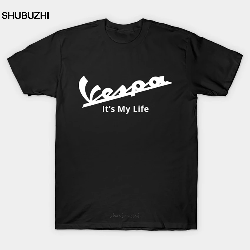 

Футболка Vespa it's my life Vespa Hi-Fi, рубашка в стиле ретро, с логотипом humor и логотипом vespa, бренд vespa scooter