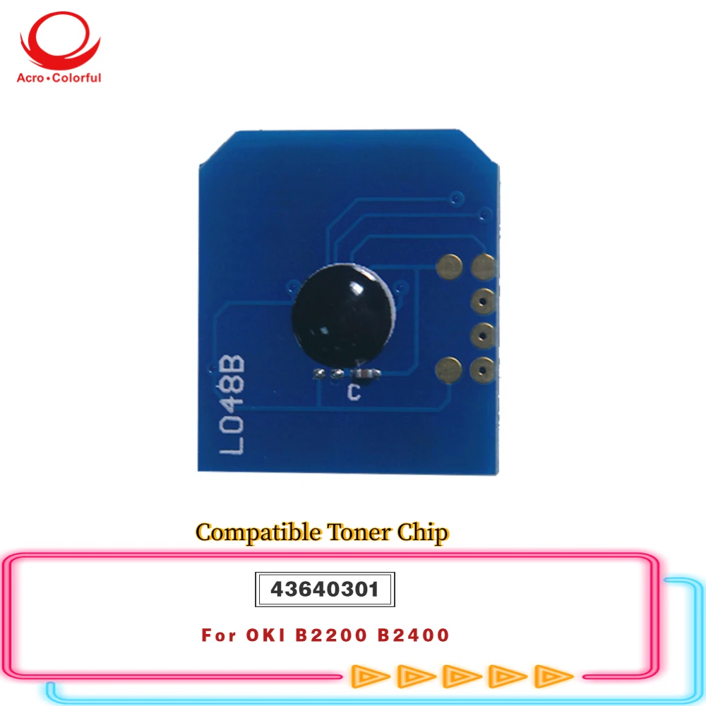 

2K 43640301 toner chip for OKI B2200 B2400 laser printer copier cartridge refill