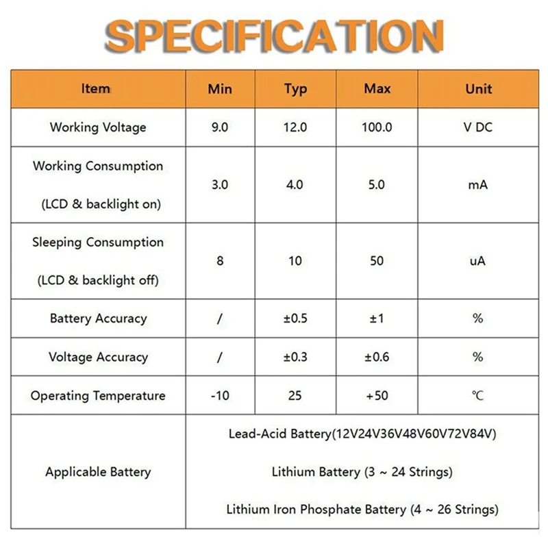 2 шт. индикатор емкости аккумулятора 12/24/36/48/60/72/84 в