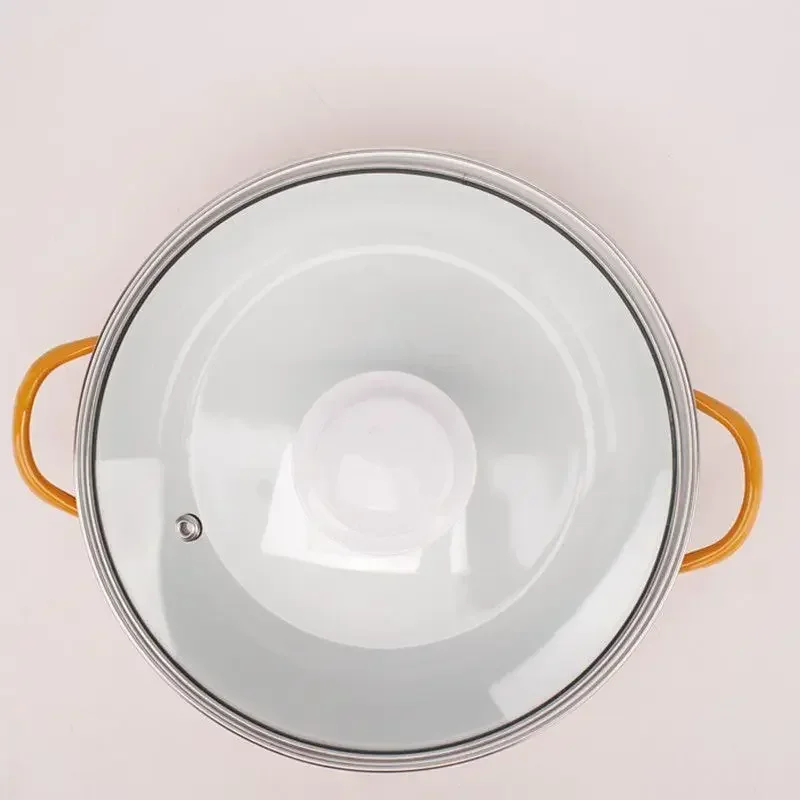 Кастрюля для супа с антипригарным покрытием эмалированная кастрюля