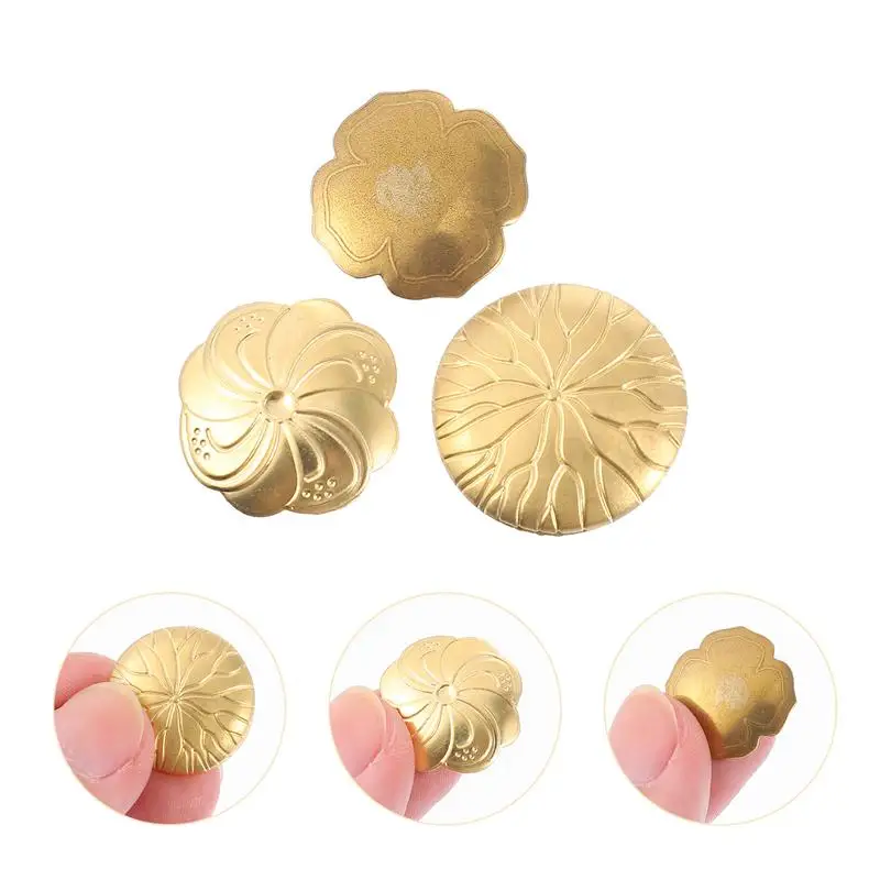 

3pcs Pure Copper Plates Incense Plates Incense Holders Incense Utensils