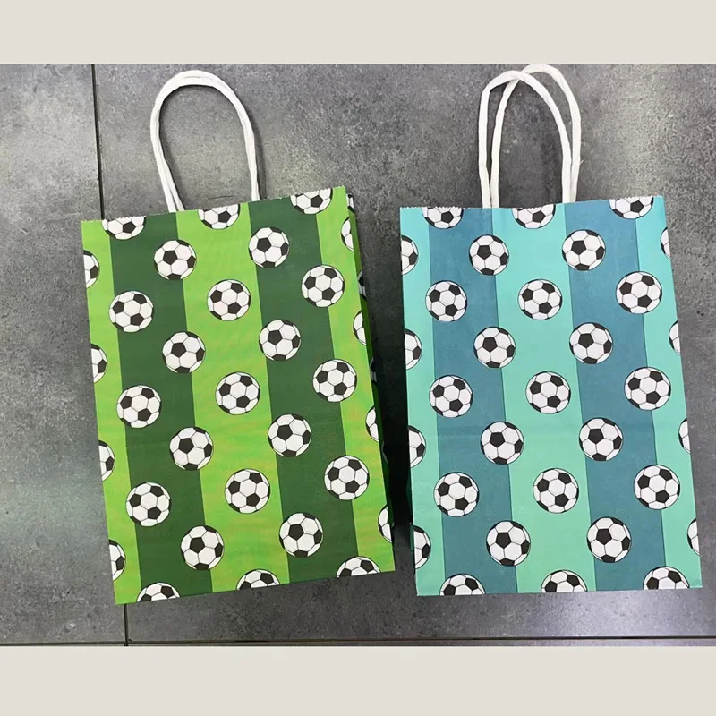 

Football Party Paper Gifts Bags Boys Football Theme Party Decoration Happy Sport Birthday Supplies Kids Soccer Party Favors