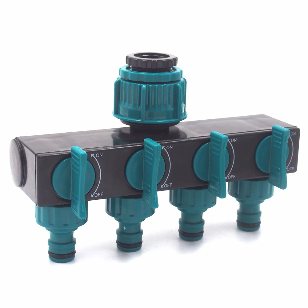 

4 Way Per Hose Splitters Tap Water Pipe Metal Faucet Valve Shunt Connectors Supplies Home Garden Sprinklers Irrigation Quick