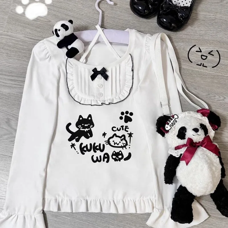 Новая японская субкультура Rojita мягкая юбка с милым кружевом и бантом для девочек