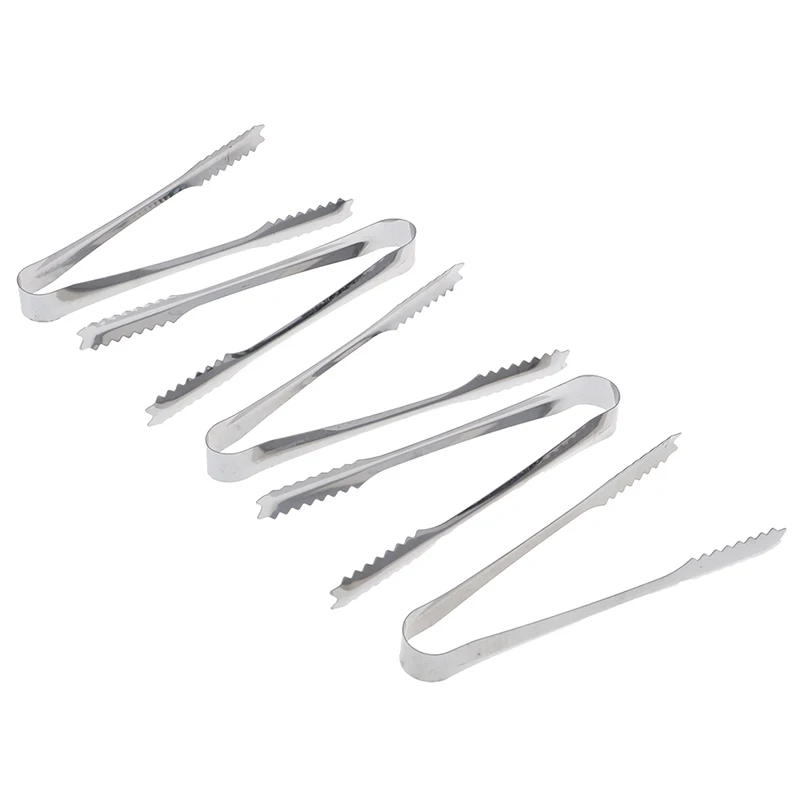 

5pcs Stainless Steel Buffets Sugar Candy Tongs Party Buffet Food Clips Bar Home Kitchen Tools Outdoor BBQ tools Ice Cube Clamps