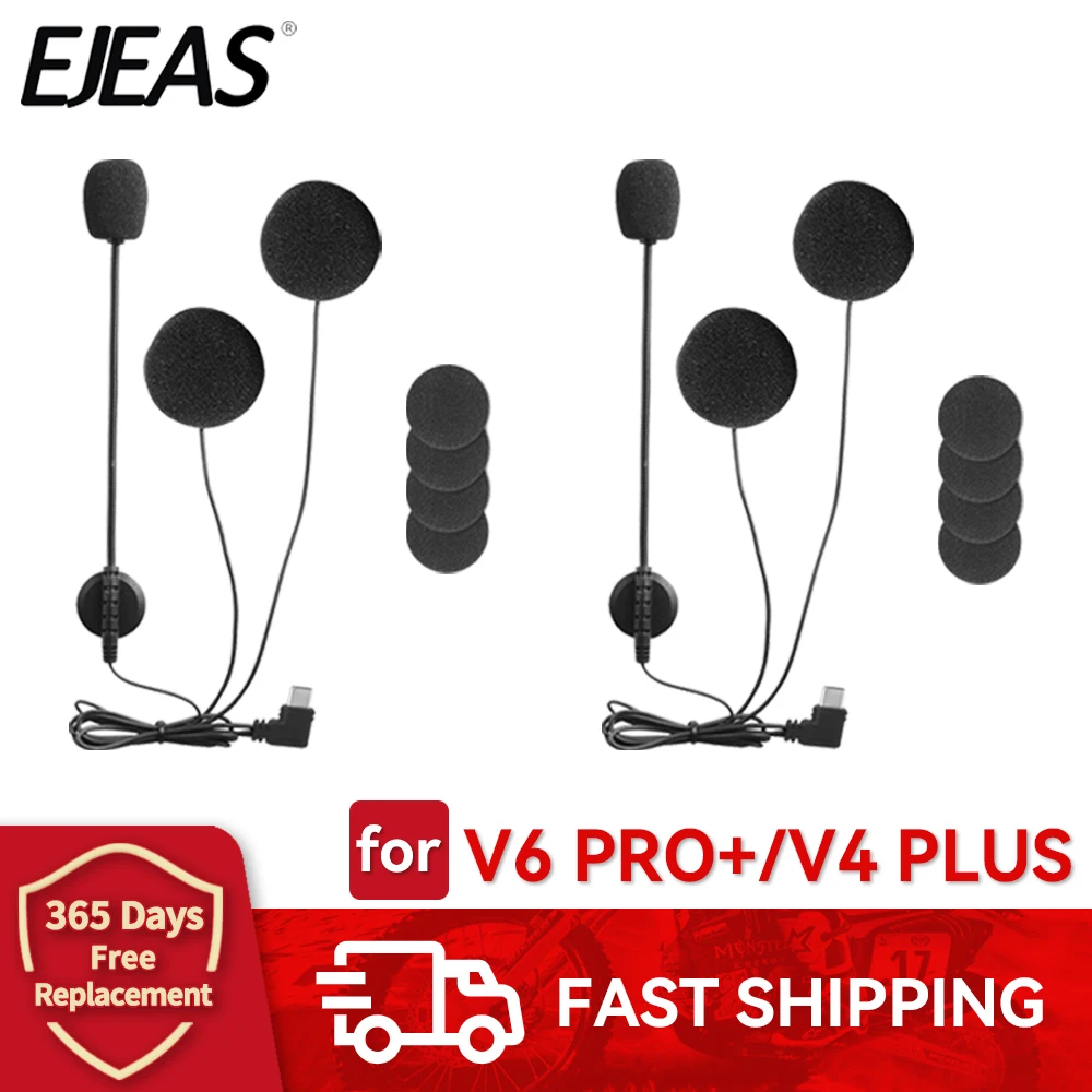 Оригинальный микрофон EJEAS Type-C динамик наушники для V6 Pro +/V4 PLUS мотоциклетный шлем