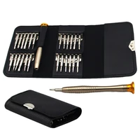 leather case 25 in 1 torx screwdriver set mobile phone repair tool kit multitool hand tools for iphone watch tablet pc