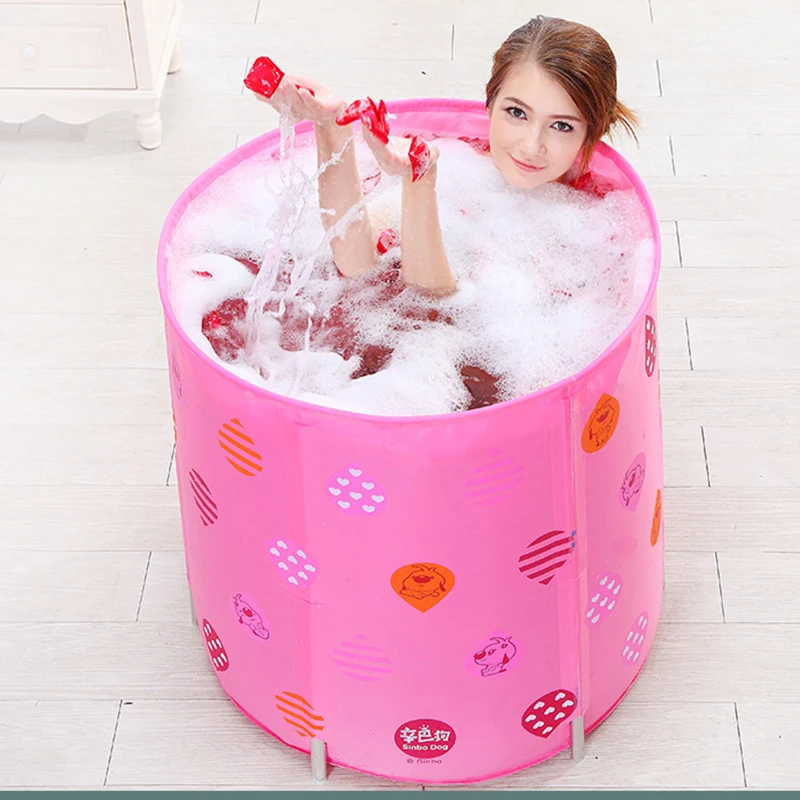 Складная Ванна утолщенная простая портативная детская Изолированная ванна для