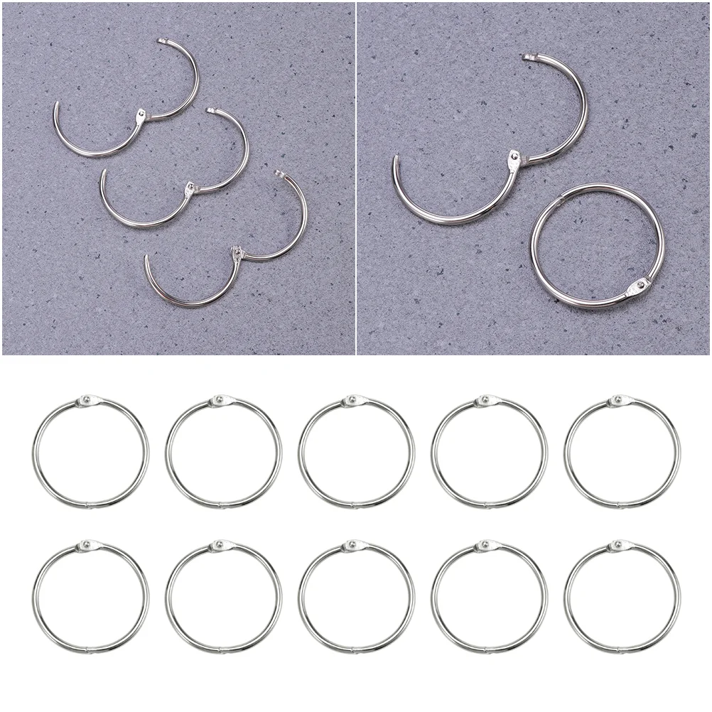 50 шт. брелок для книг кольца переплета небольшой офисный зажим фотографий