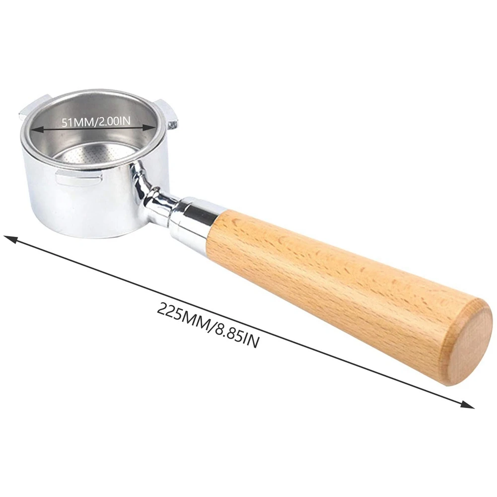 Бездонный фильтр для кофе диаметром 51 мм Delonghi EC680/EC685 съемный держатель