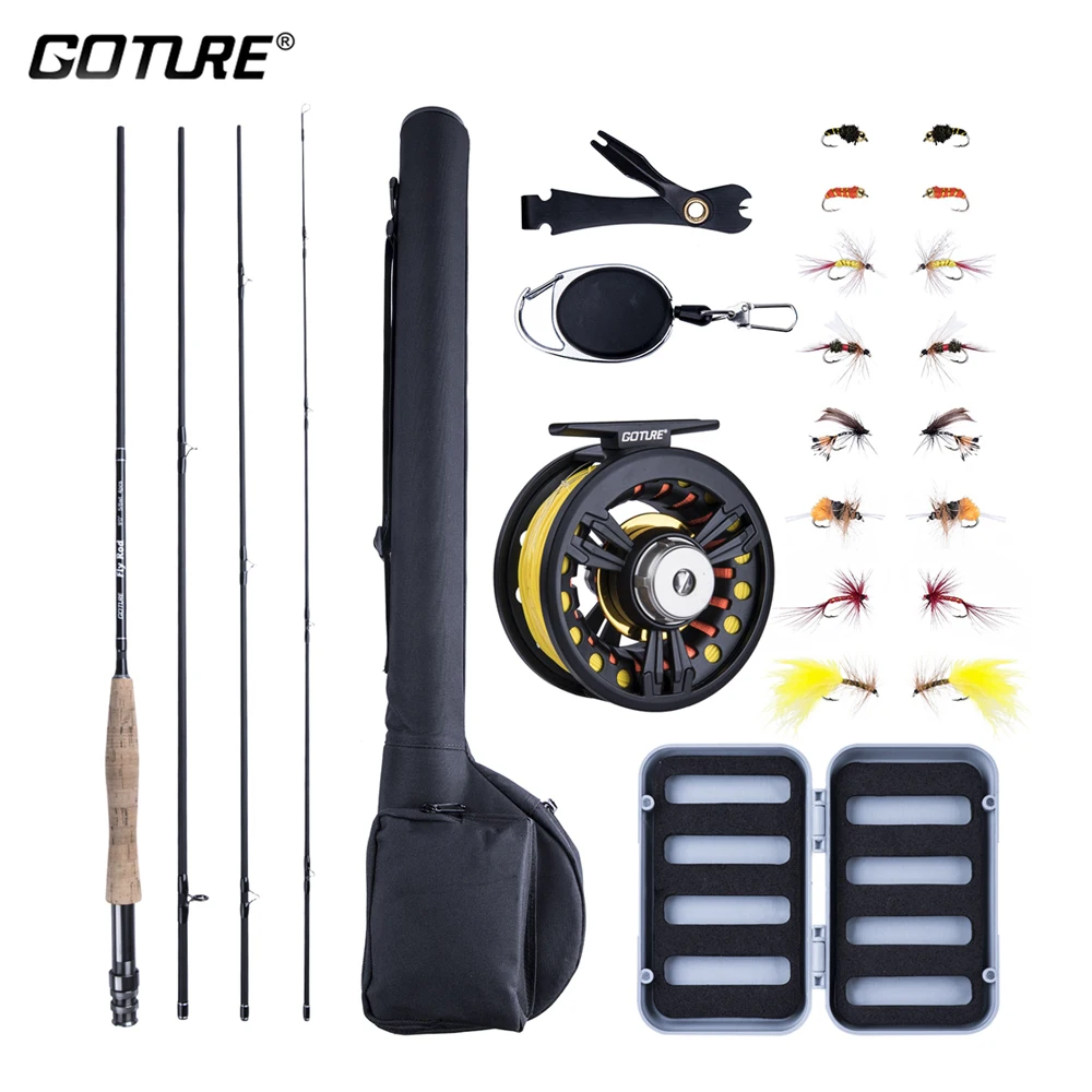 Goture Fly Fishing Rod Combo Ultra Light Carbon Fiber Fishin