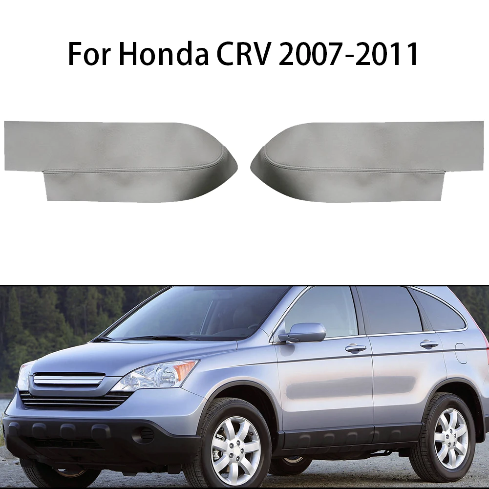 

Front Armrest Cover Door Panels 1 Pair Armrest Cover Skin Door Panel Cover Gray Left And Right Microfiber Leather
