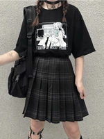 deeptown japanese harajuku anime t shirt kawaii girl short sleeve cartoon graphic tee fashion print top for women korean t shirt