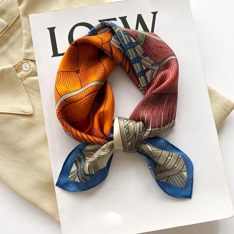 

Fashion 100% Real Silk Scarf Women Wraps Ladies Neckerchief Foulard Scarves New Hair Office Pashmina Female Shawl Hijab Bandana