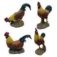garden chicken rooster ornament handpainted vibrant farmhouse decor for christmas housewarming figurines for home yard garden