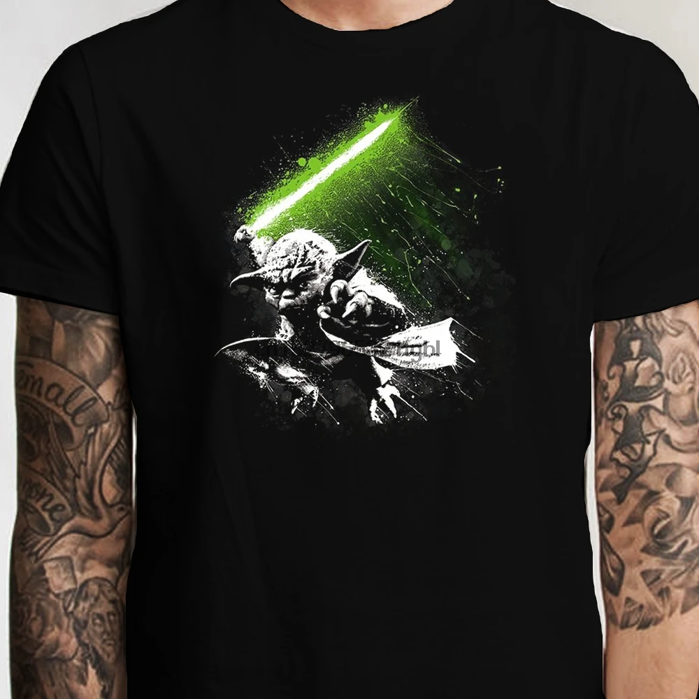 Футболка Yoda джедай мастер световой меч (S-Xl) Люк Вейдер Скайуокер Новинка Забавные