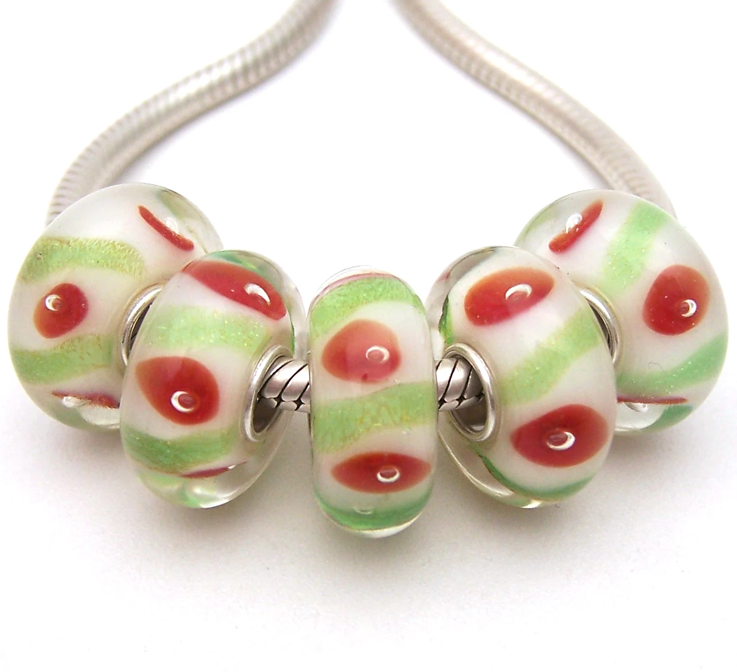 

YG1663 5X 100% Authenticity S925 Sterling Silver Beads Murano Glassbeads beads Fit European Charms Bracelet diy jewelry Lampwork