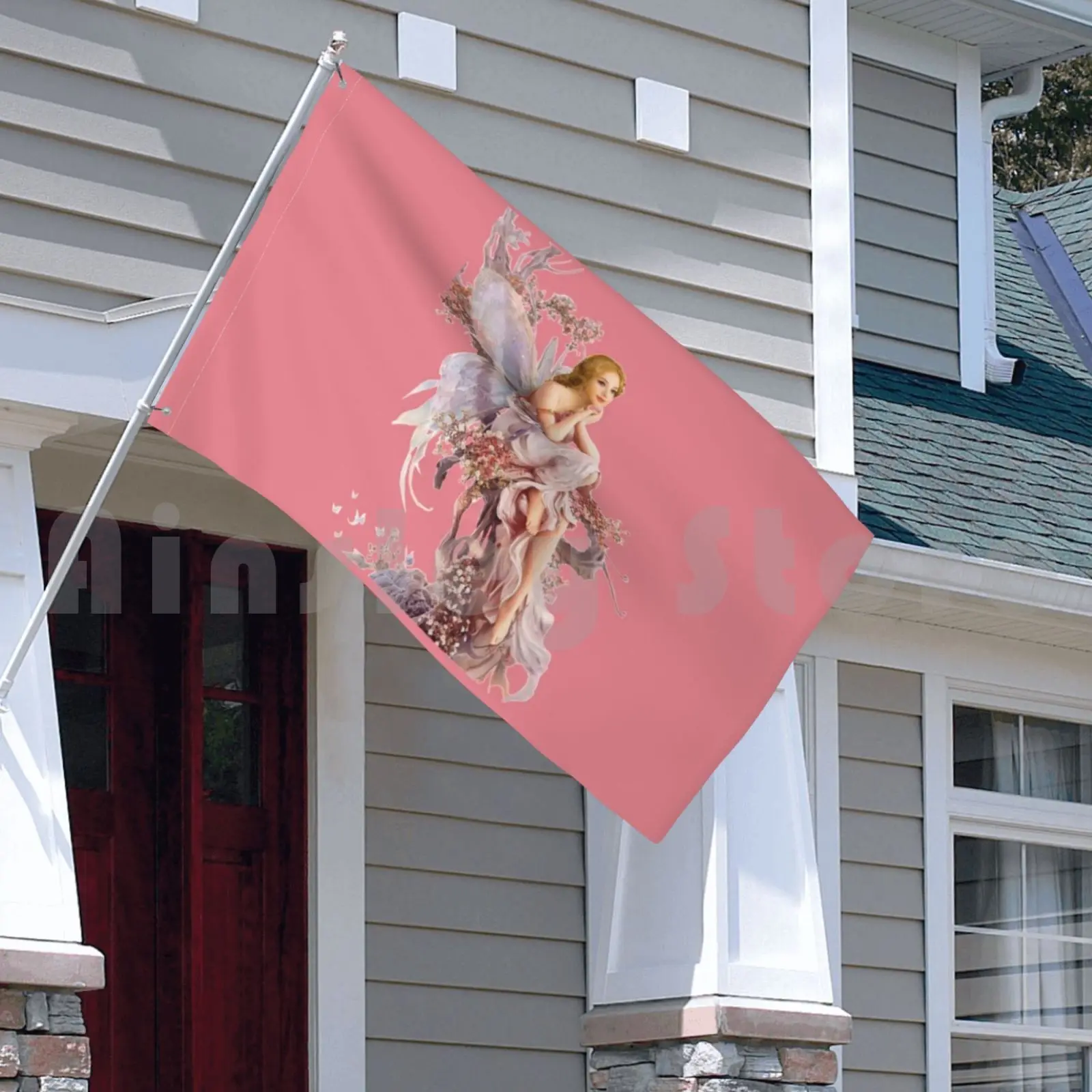 Красивый Сказочный Ангел улыбающийся уличный Декор флаг автомобиль сладкий Macbook